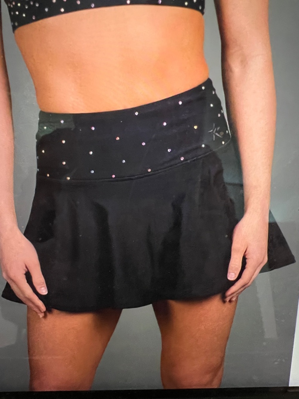 Rebel Athletic Legendary Flouncy in Black Crystal size AXS